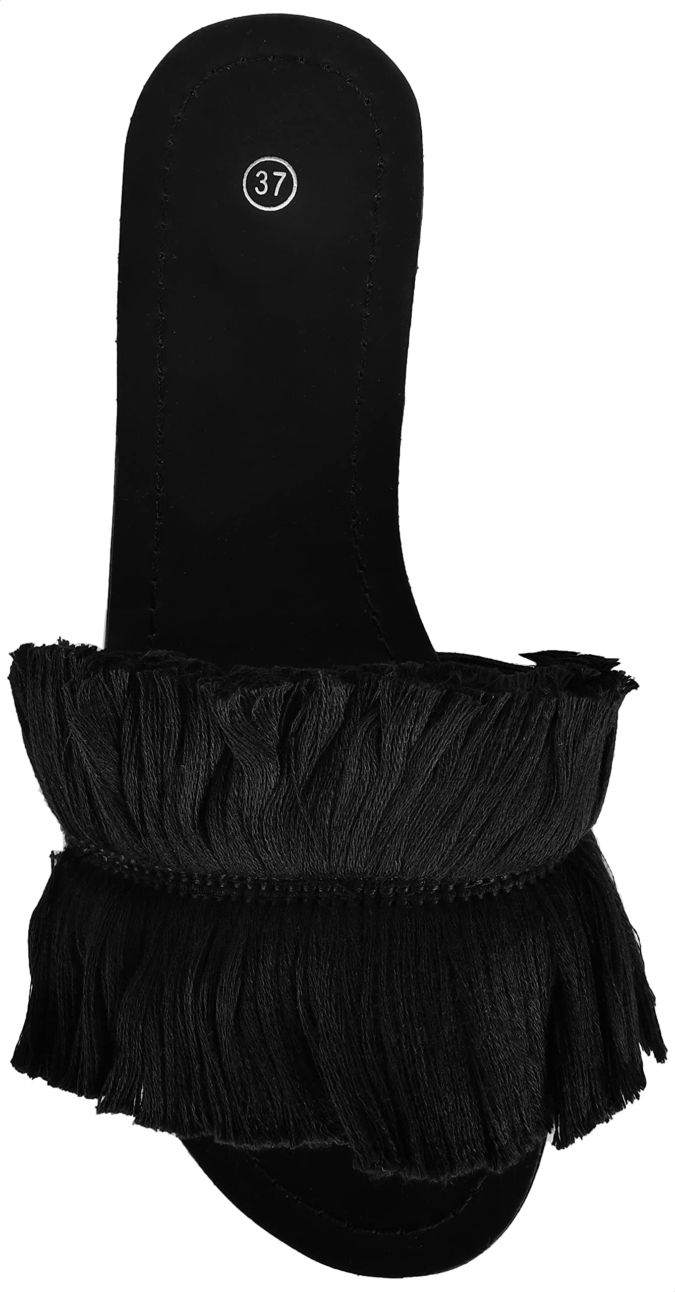 Pixi Fringe Detail Strap Flat Slippers for Women