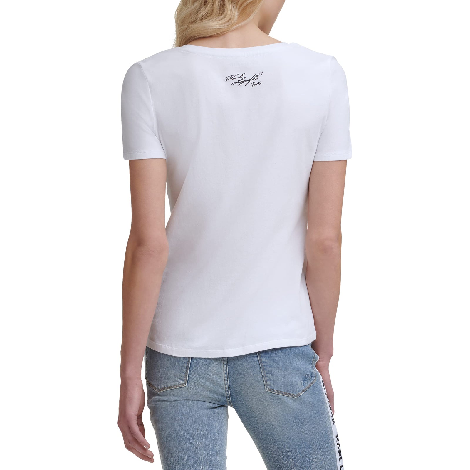 Karl Lagerfeld Paris womens Karl Silhouette Tee T-Shirt