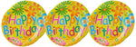 Party happy birthday print paper party plates set, 9 inch, 86399/6 multi color set of 6