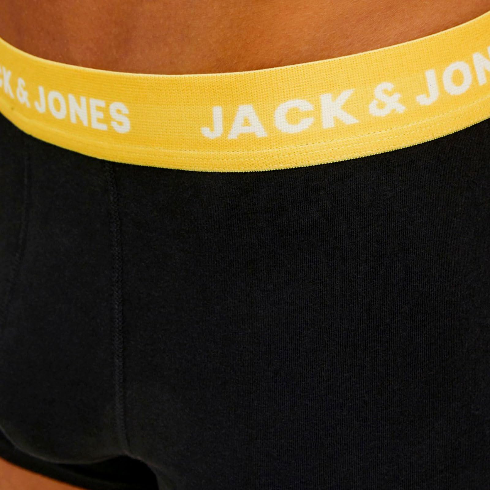 Jack & Jones Men's Vito Solid 7-Pack Trunks Black