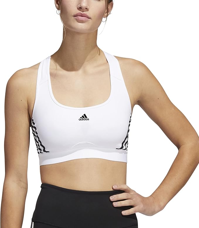 Adidas powerreact training medium-support 3-stripes bra training bra for women