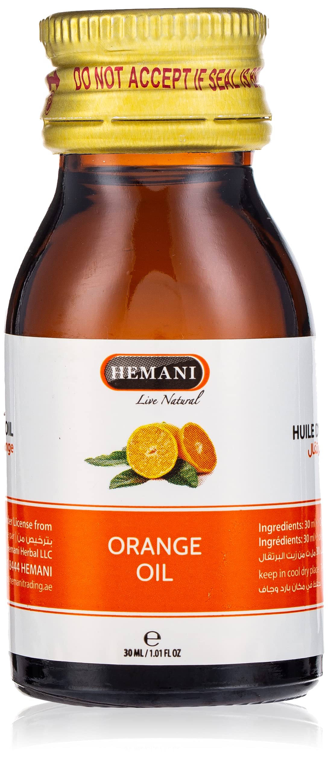 Hemani Orange Oil-30 Ml, Citrusy Fragrance Oil, Use As A Skin Conditioner, Used As A Flavoring Agent.