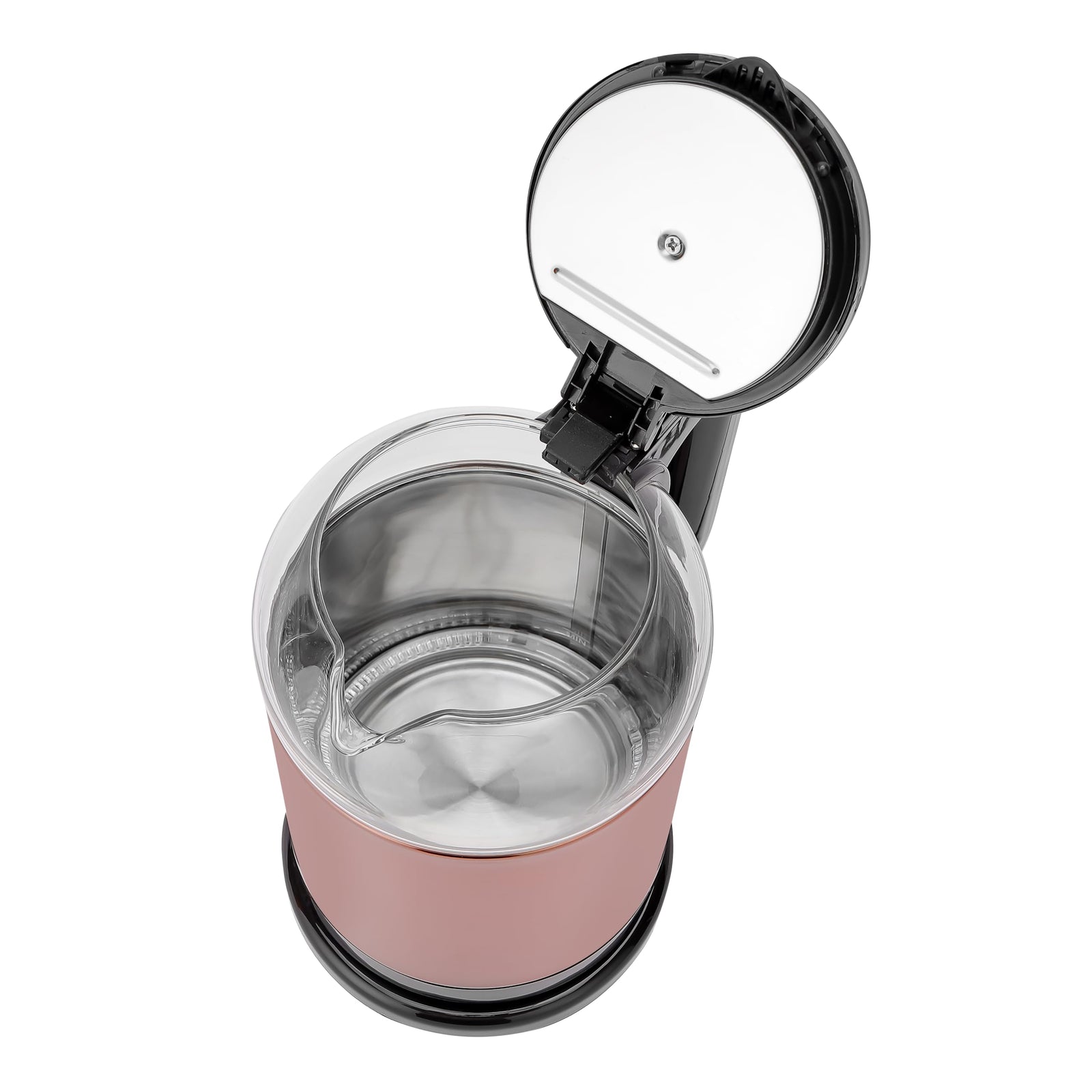 Geepas Electric Glass Kettle 1.7L, 360° Rotation Base, Cord Storage, Glass Body Clear Water Label Gauge, Perfect Pour Wide Opening, Safe & Convenient, automatic Shut-Off Function|1.7L 1500 W GK38063