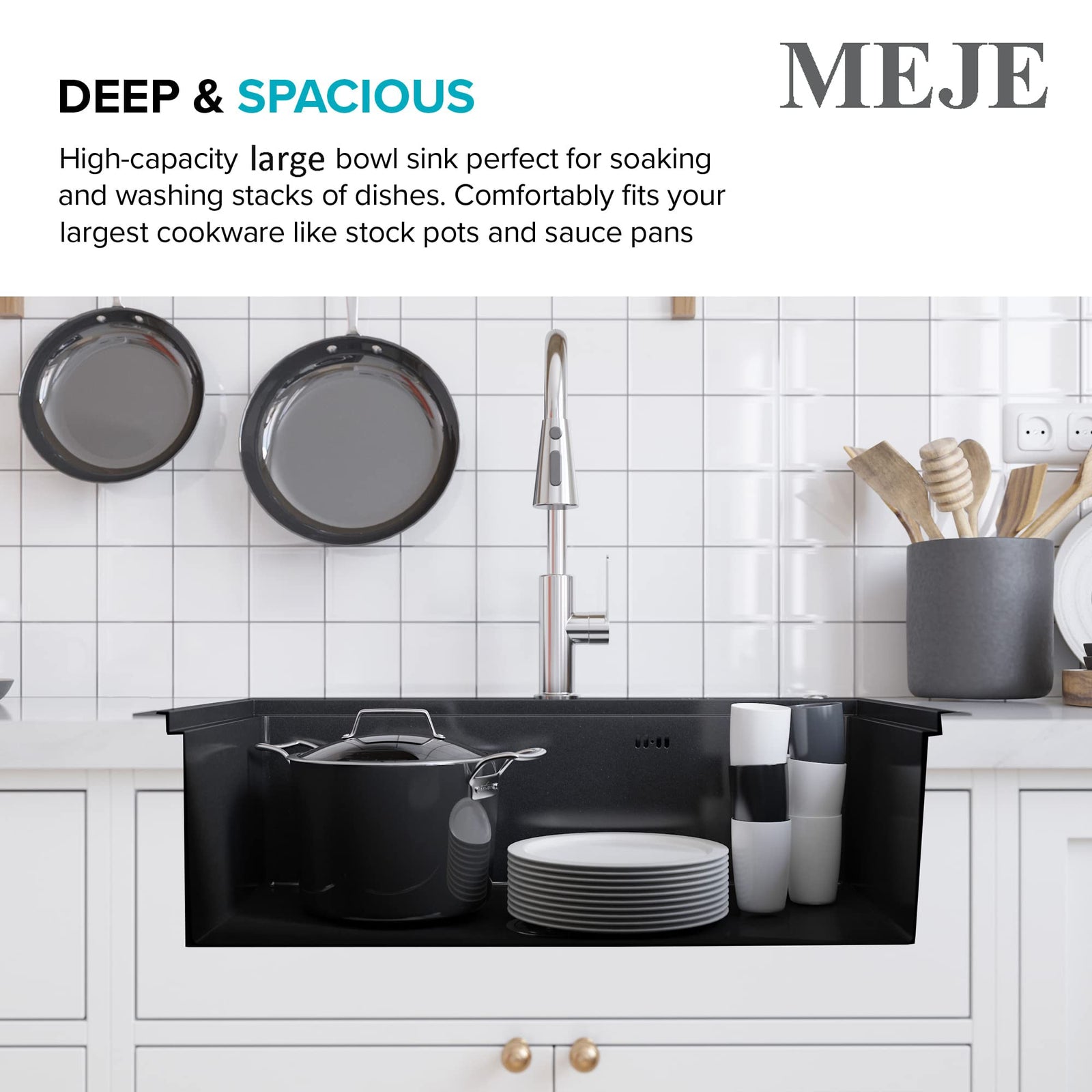 Black Stainless Steel Workstation Kitchen Sink
