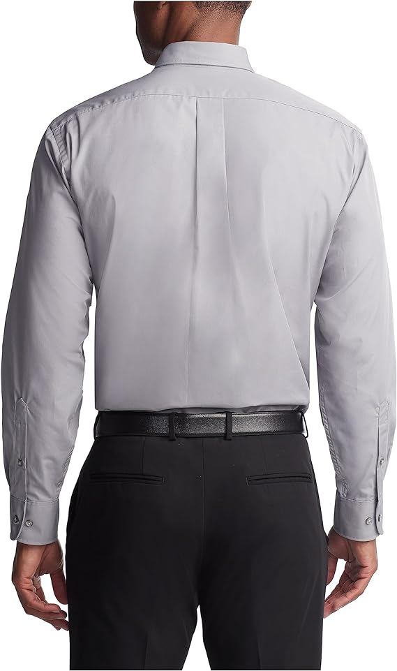 Van Heusen Men's Dress Shirts - Regular Fit Silky Poplin Solid