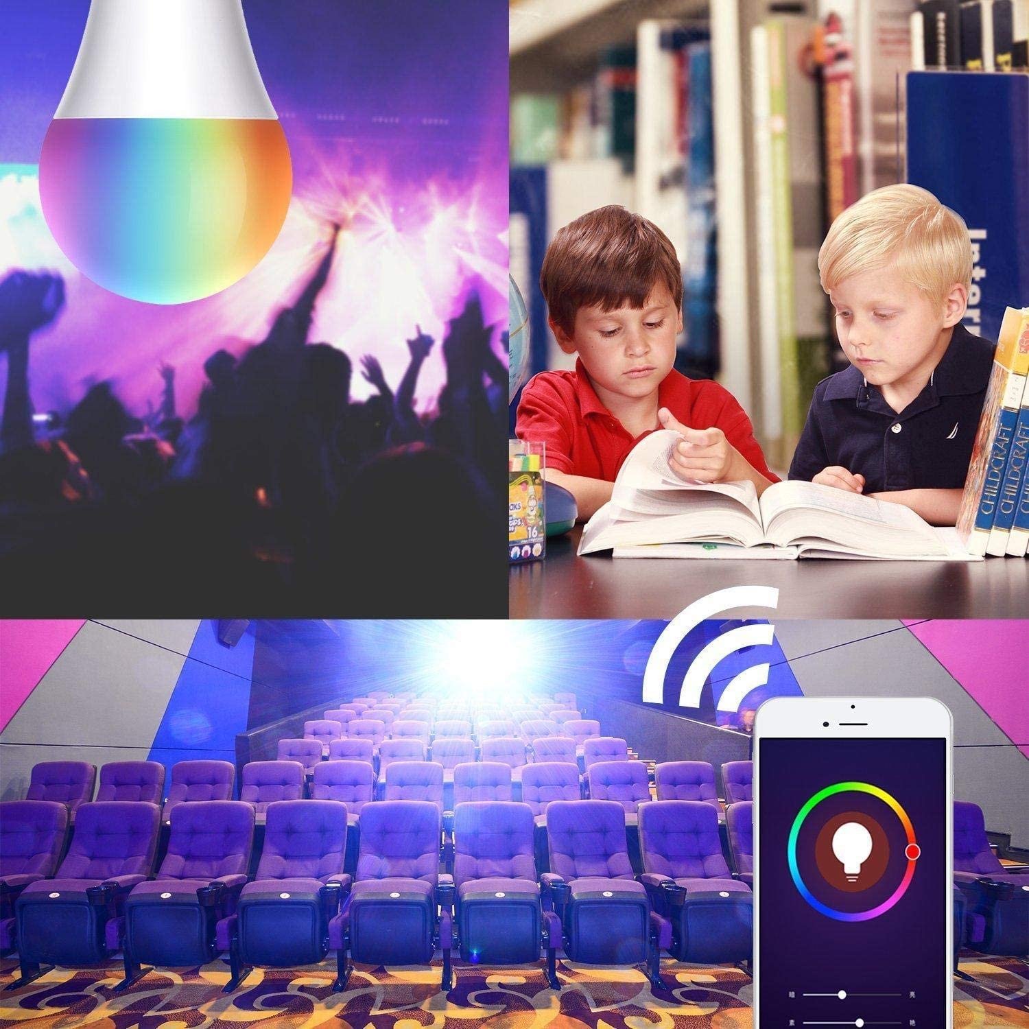Sky-Touch Smart Light Bulb, Multi Color Changing Dimmable Smart Wifi And Bluetooth Compatible With Alexa And Google Home Assistant, 10W