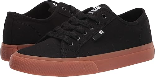 DC Men's Manual Skate Shoe, Black/Gum, 8