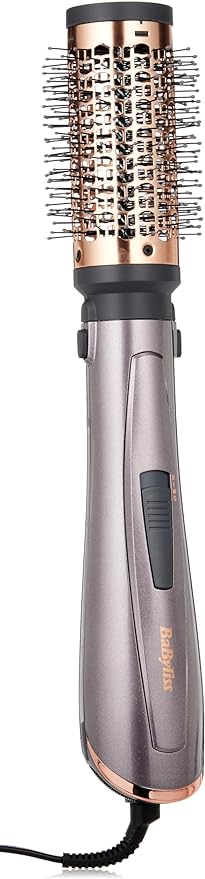 BaByliss 1000 Air Styler | Adjustable 2 Heats + Cool Setting | Ionic Technology For Frizz Free Hair | FREE Conical Curling, Volumizing & Precise Drying Attachment With Heat Pouch | AS136SDE (Grey)