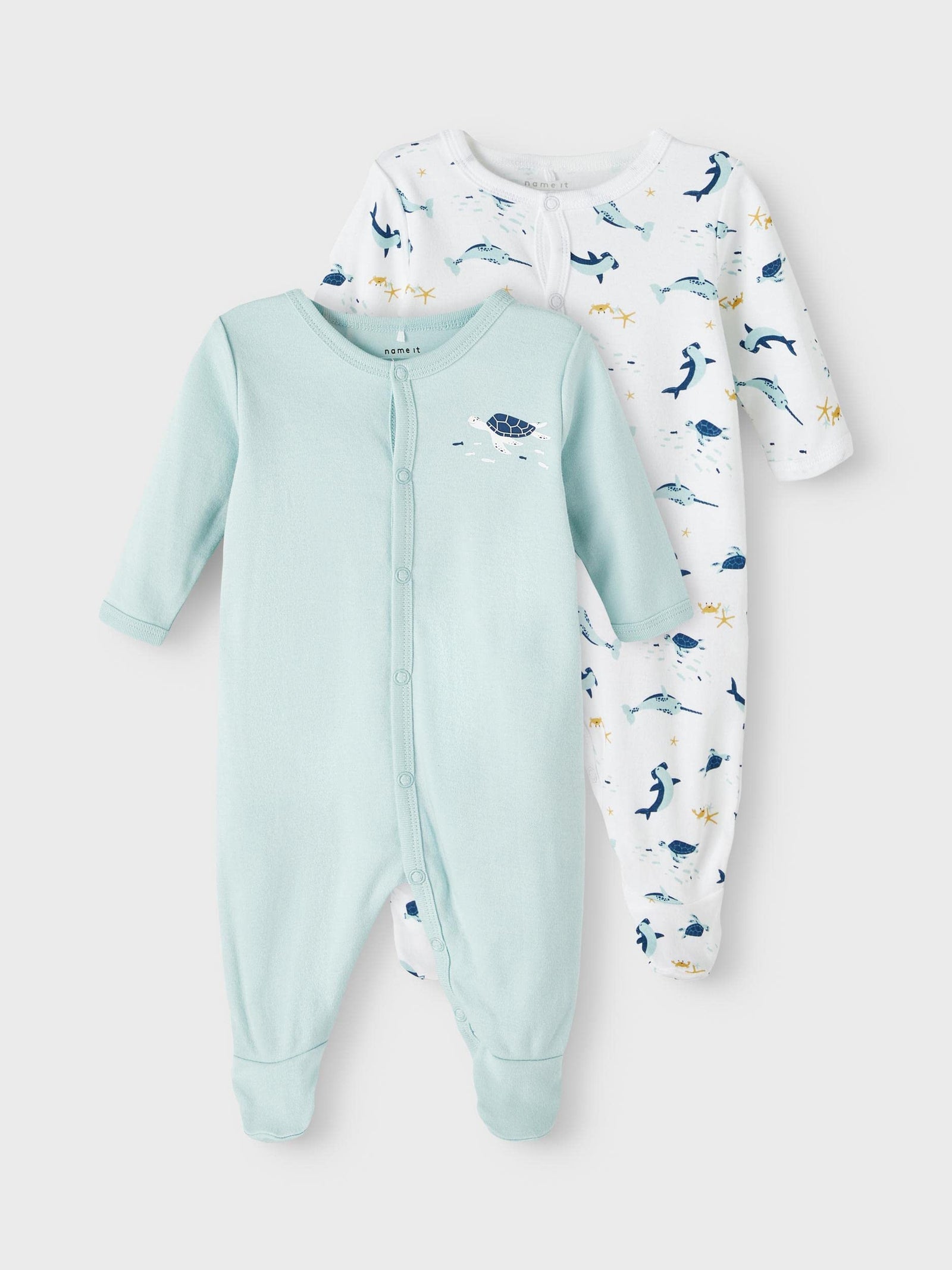 name it Boy's Undersea 2-Pack Baby Night Suit (Pack of 2)