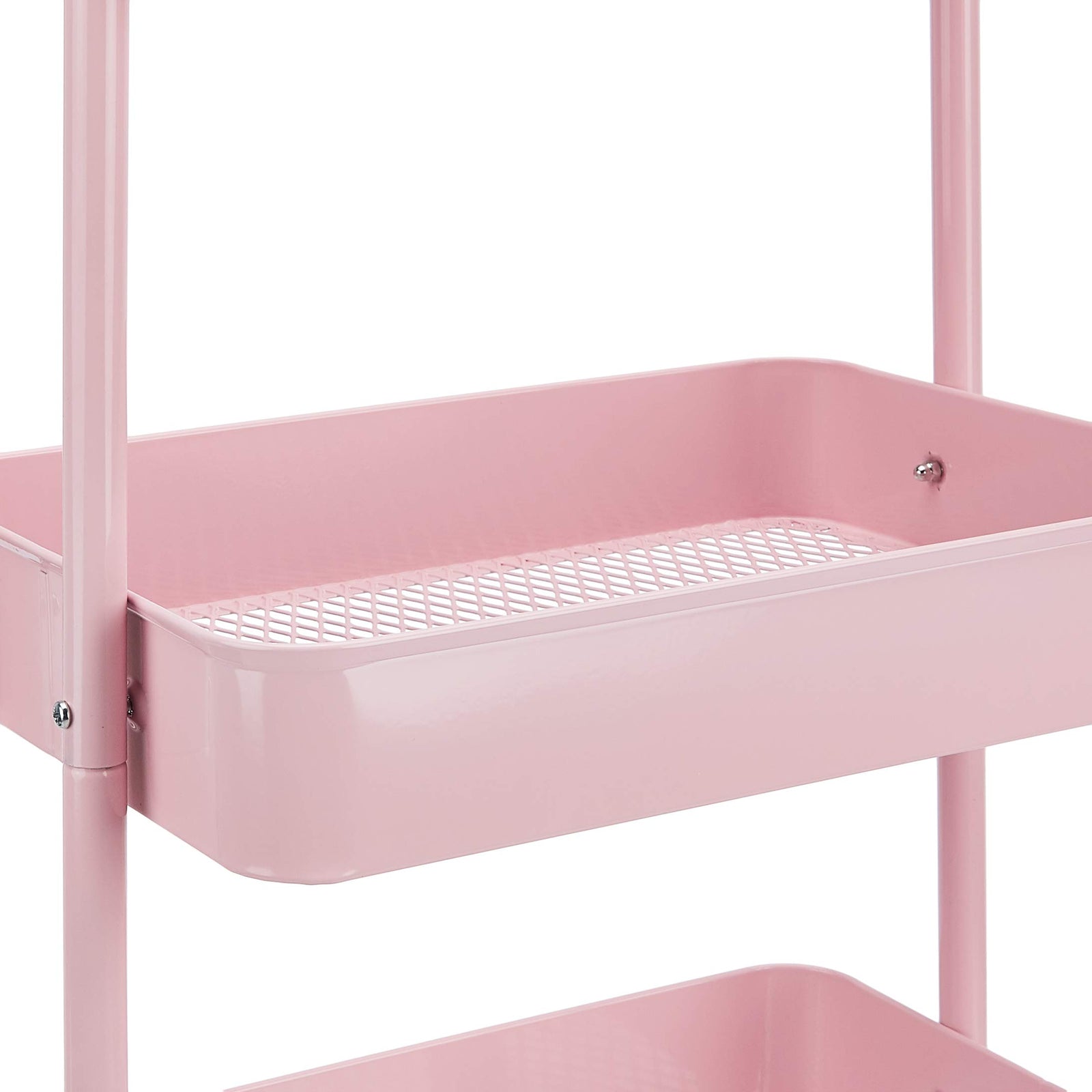 Amazon Basics 3-Tier Rolling Utility or Kitchen Cart - Dusty Pink