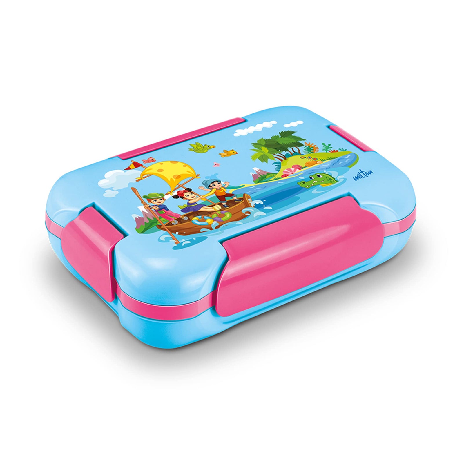 MILTON More Meal Insulated Small Tiffin Box, 600 ml, with Inner Stainless Steel Container, 120 ml and Spoon| Food Grade | Inside Steel | School | Kids | Easy to Carry| Multicolor