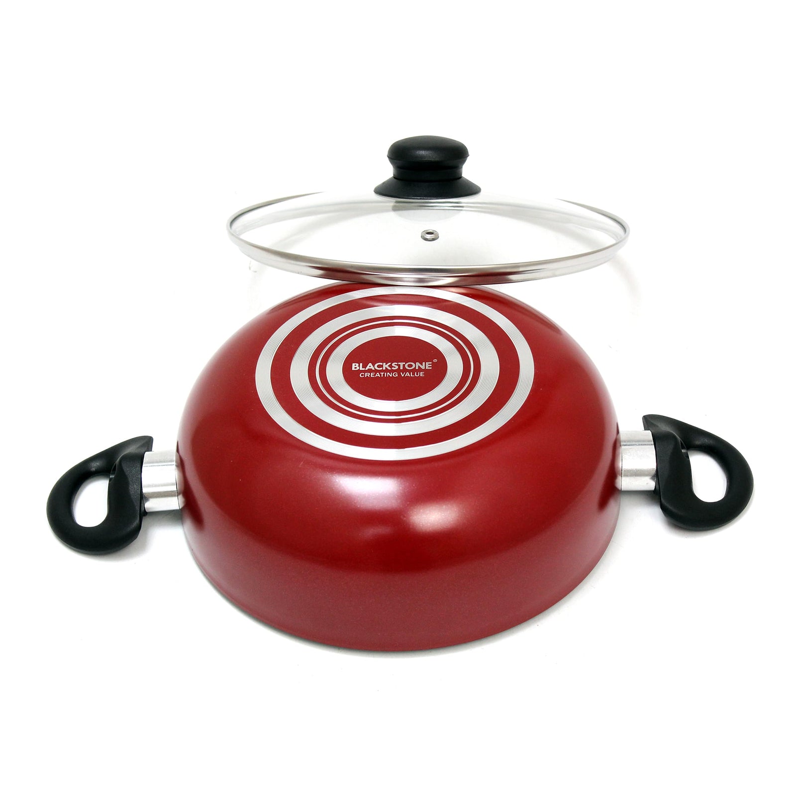 BLACKSTONE Kadai Pan Ceramic Coating Frying pan with glass lid (22 CM)