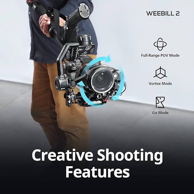 Zhiyun-tech weebill-2 3-axis gimbal stabilizer with rotating touchscreen