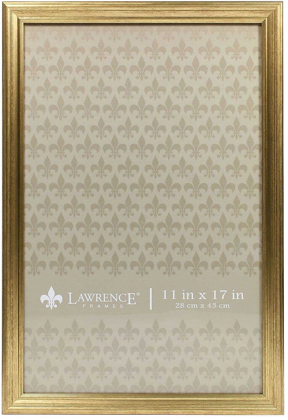 Lawrence Frames 536217 Gold 11X17 Sutter Burnished Picture Frame