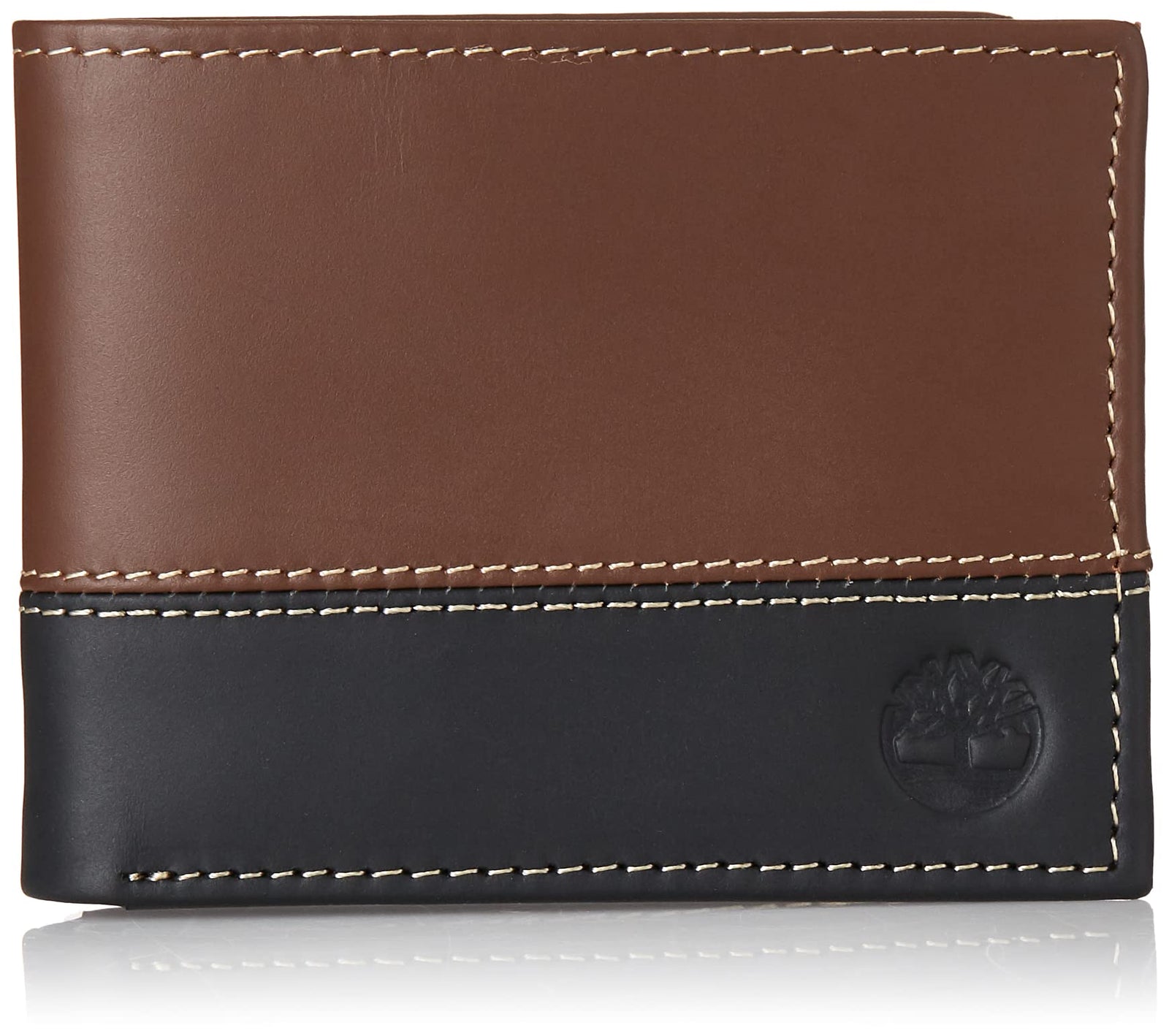 Timberland Men's Leather Passcase Wallet Trifold Wallet Hybrid