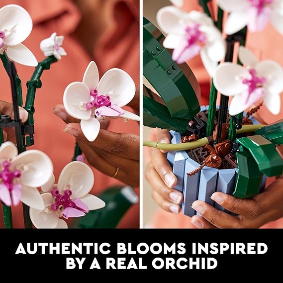 LEGO Icons Orchid Artificial Plant, Building Set with Flowers, Home Décor Gift for Adults, Botanical Collection, Great Gift for Birthday and Anniversary for Her and Him, 10311