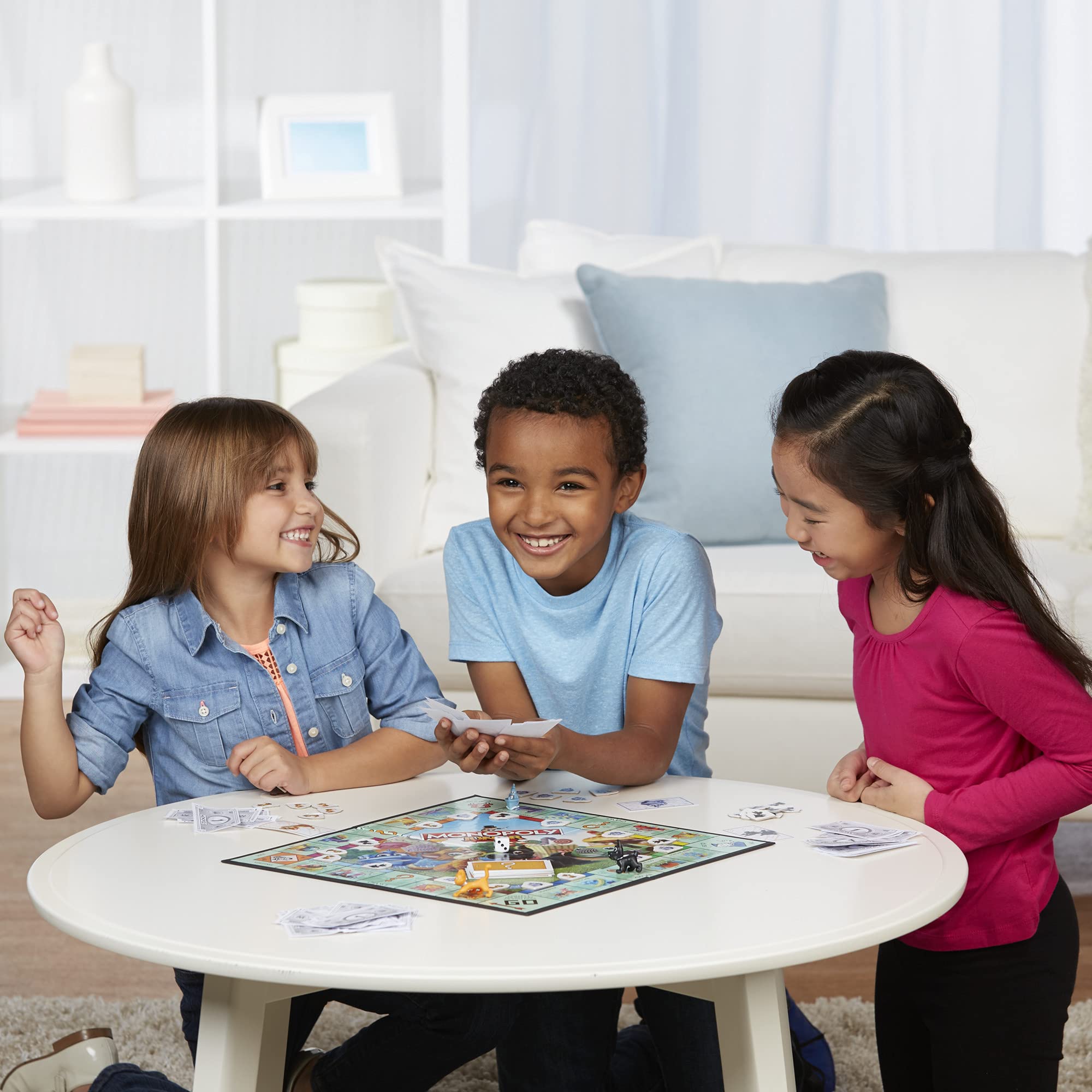 Monopoly Junior Game, Monopoly Board Game for Kids Ages 5 and Up, Family Game for 2-4 Players