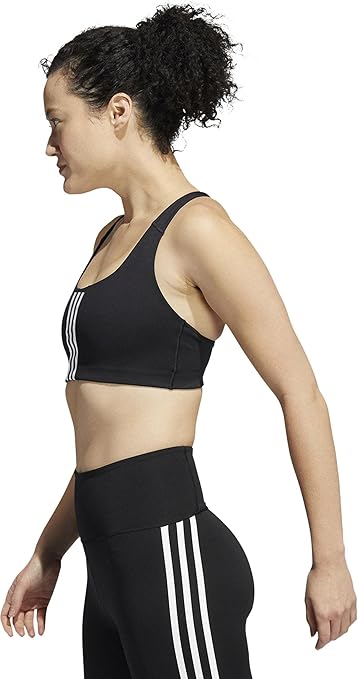 adidas Women PWI MS BLACK/WHITE HE9063 TRAINING BRA for Women Sports Bra