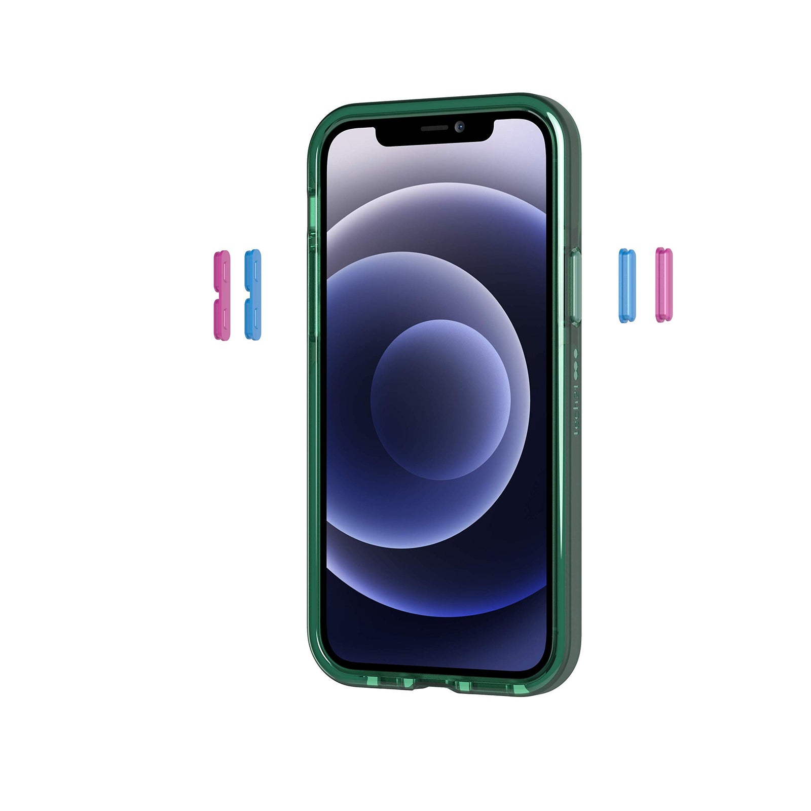 Tech21 Evo Check Phone Case for Apple iPhone 12 and Pro 5G with ft Drop Protection, Midnight Green