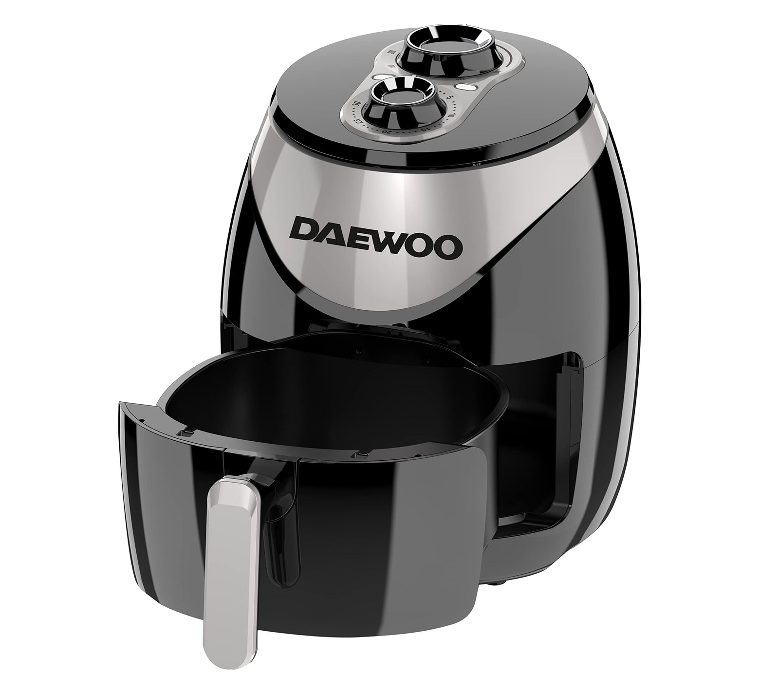 Daewoo 4 Liter Air Fryer With Rapid Air Circulation Technology 1500W Korean Technology DAF8017 Black/Silver - 2 Years Warranty