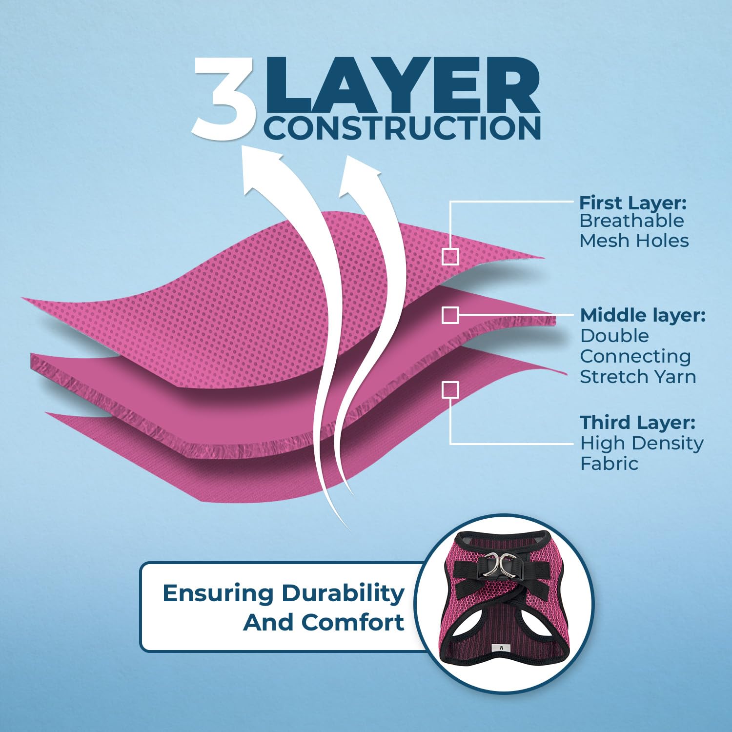Best Pet Supplies Voyager Step-in Air Dog Harness - All Weather Mesh Step in Vest Harness for Small and Medium Dogs - Fuchsia (2-Tone), XS