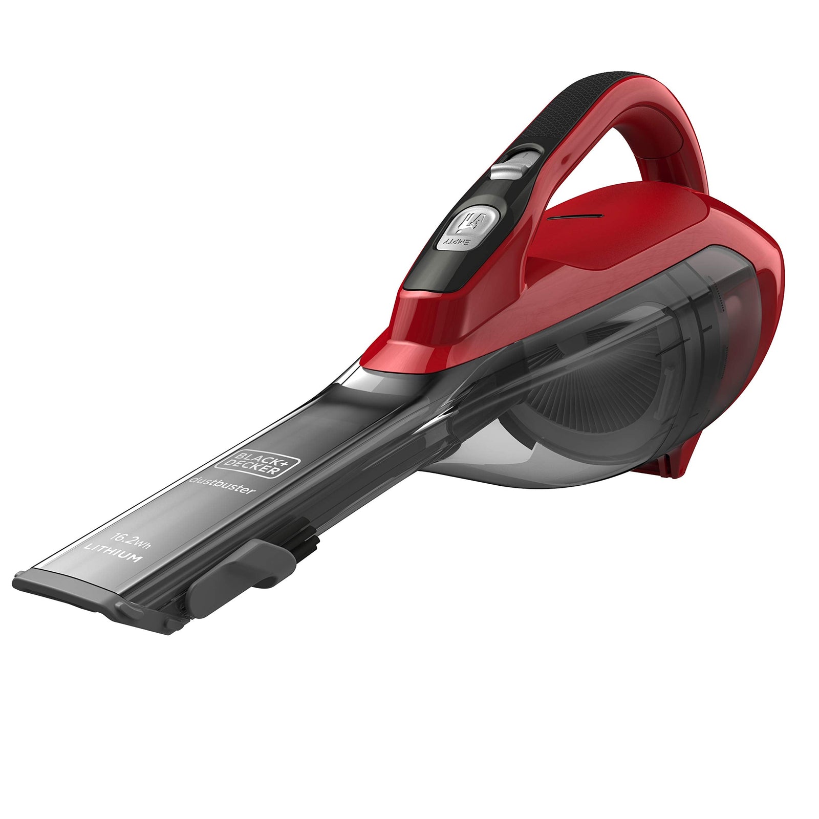 Black & Decker 10.8V 1.5Ah Li-Ion 500Ml Cordless DUStbUSter Handheld Vacuum With Integrated BrUSh Tool & Jack Plug Charger For Home & Car, Red/Grey - Dva315J-B5,