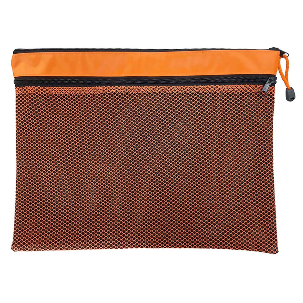 Maxi A4 Double Zipper Hexa Mesh Bag, Zipper Bag