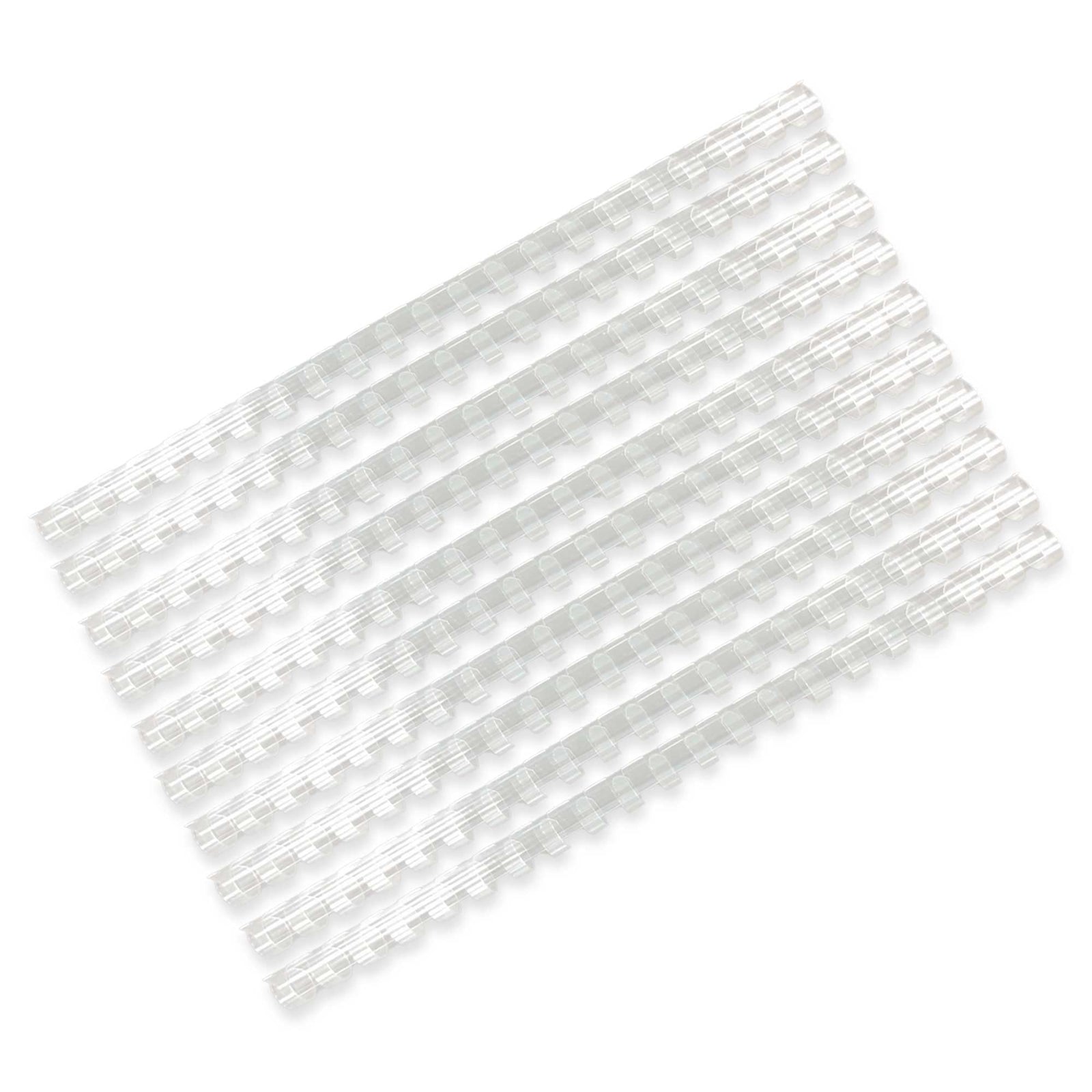 FIS FSBD10CL10 Plastic Binding Rings, 70 Sheets Capacity, 10 mm Size, White