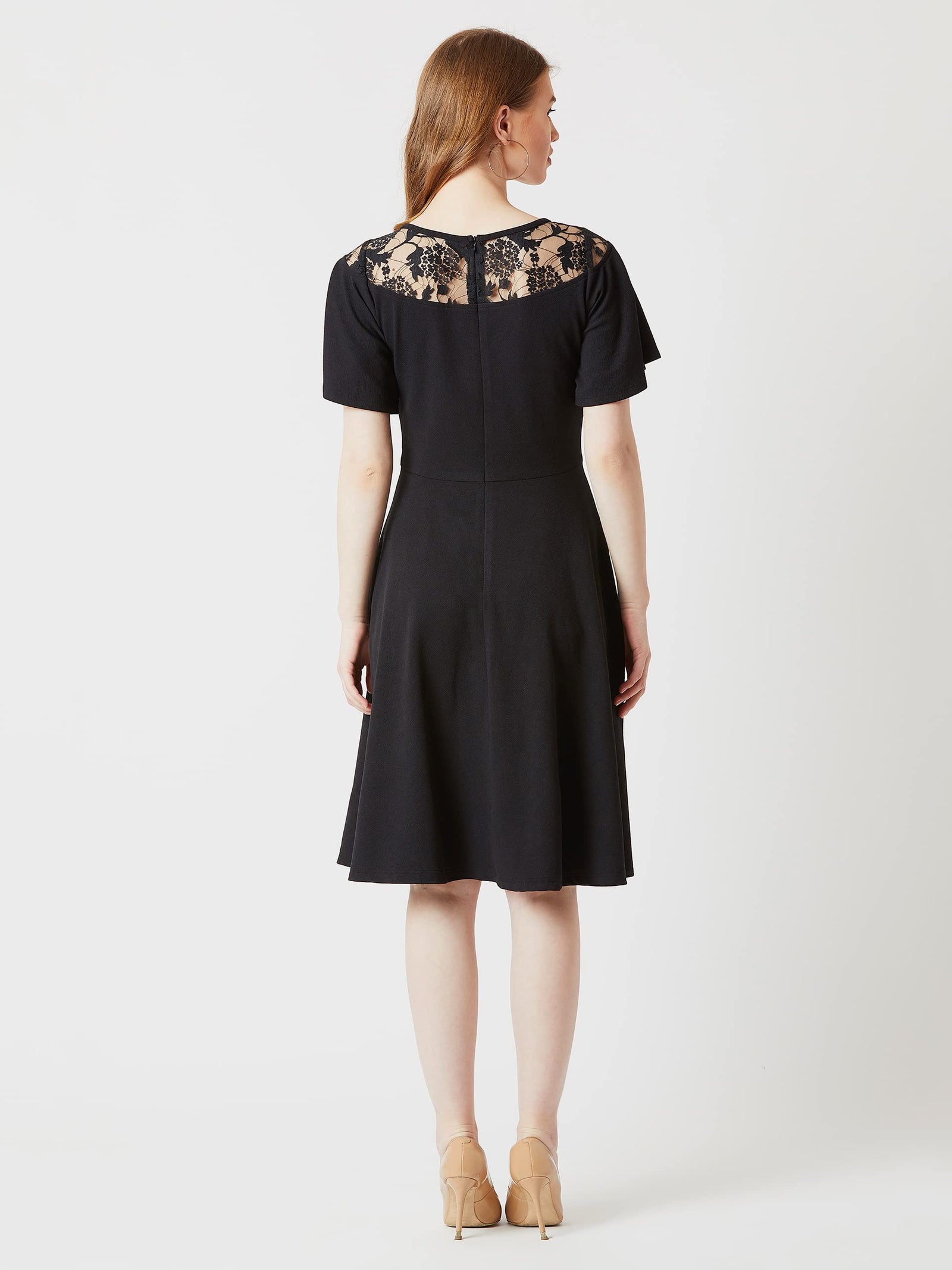 Miss Olive Women's Round Neck Sleeveless Embellished Midi Dress (MOSS22D13-65-261-05)