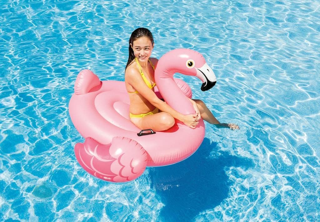 Intex Inflatable Flamingo Ride-On, Pink, 57558, 1.78 x 1.35