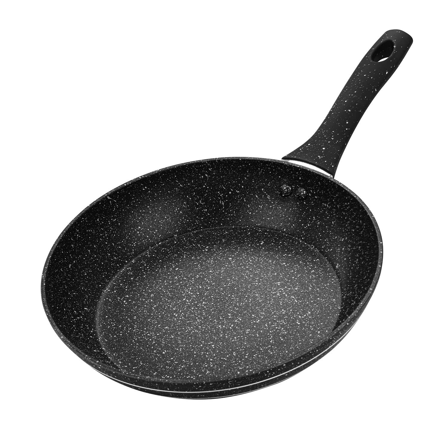 Royalford Smart Fry Pan RF11872 with Durable Granite Coating, Forged Aluminium Non-Stick Frying Pan Induction Hob Egg Omelet Pan | Saute Pan with 5-Layer Construction & Cool Touch Handle, 28cm, Black