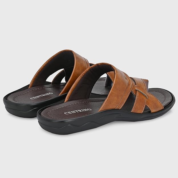 Centrino Men's Brown Thong Sandals