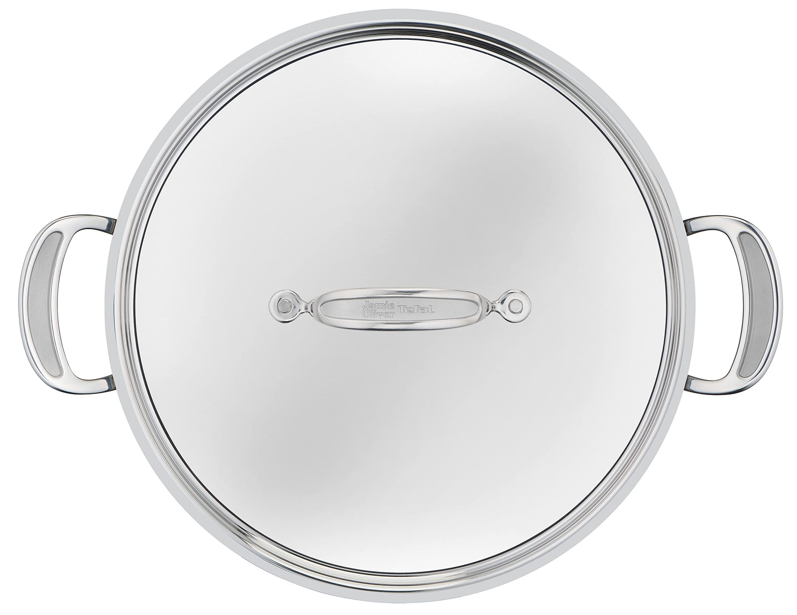 Tefal Jamie Oliver Cook's Classics Stainless Steel Shallow Pot, 30 cm, Non-Stick Coating, Heat Indicator, 100% Safe, Riveted Handle, Oven Safe, Induction Pot E3069034