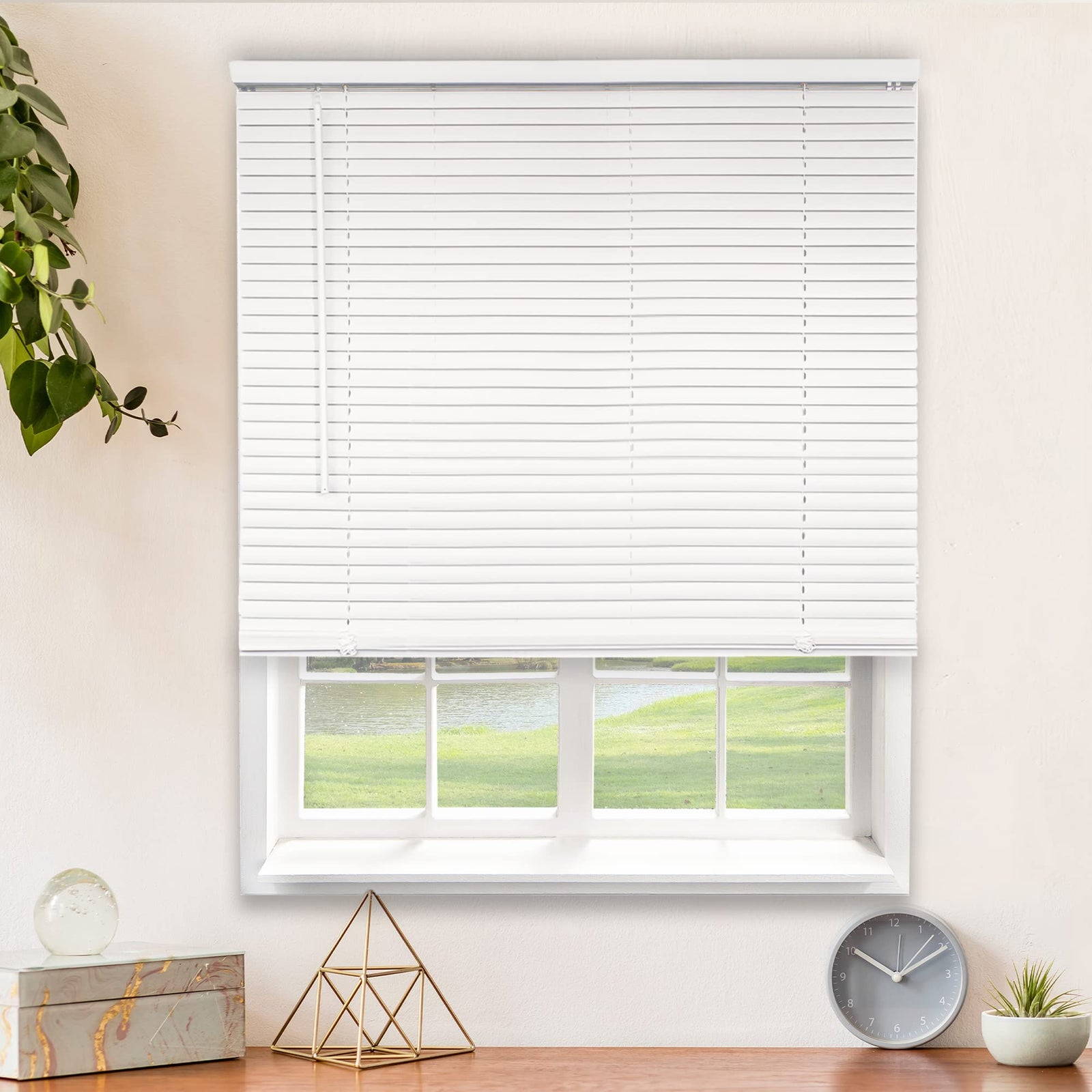 CHICOLOGY Blinds for Windows, Mini Blinds, Window Blinds, Door Blinds, Blinds & Shades, Camper Blinds, Mini Blinds for Windows, Horizontal Window Blinds, Gloss White, 12