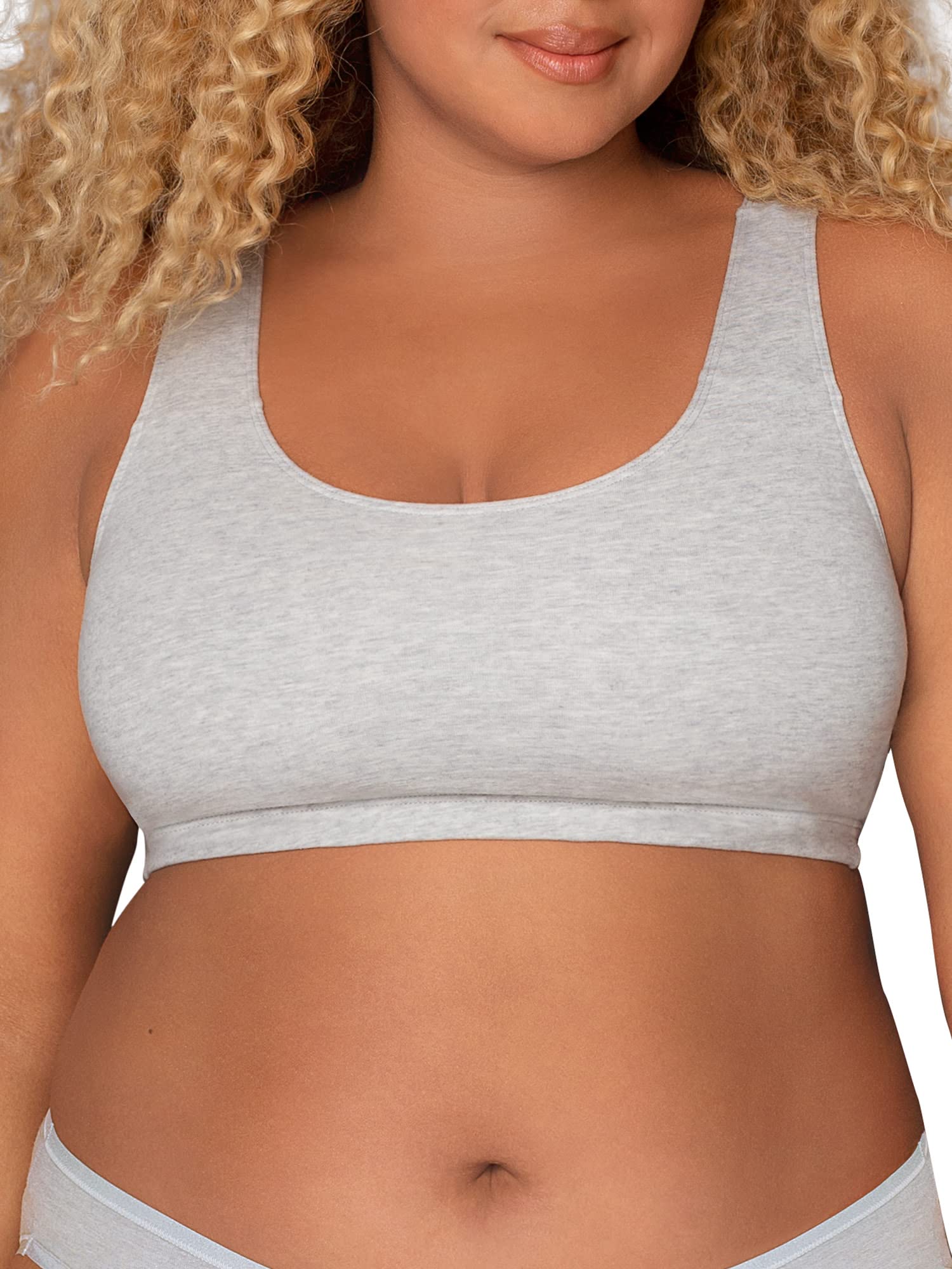 Fruit of the Loom womens Tank Style Cotton Sports Bra Sports Bra (pack of 4)