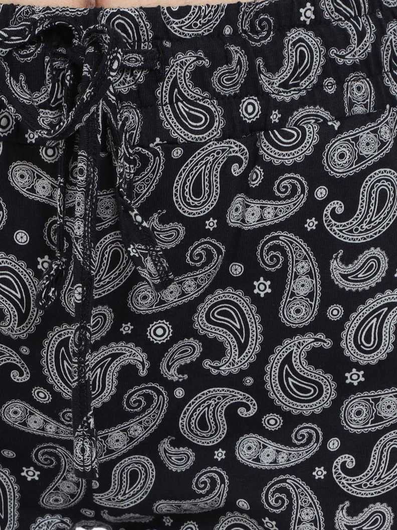 Fruit Of The Loom-Black Paisley-XL