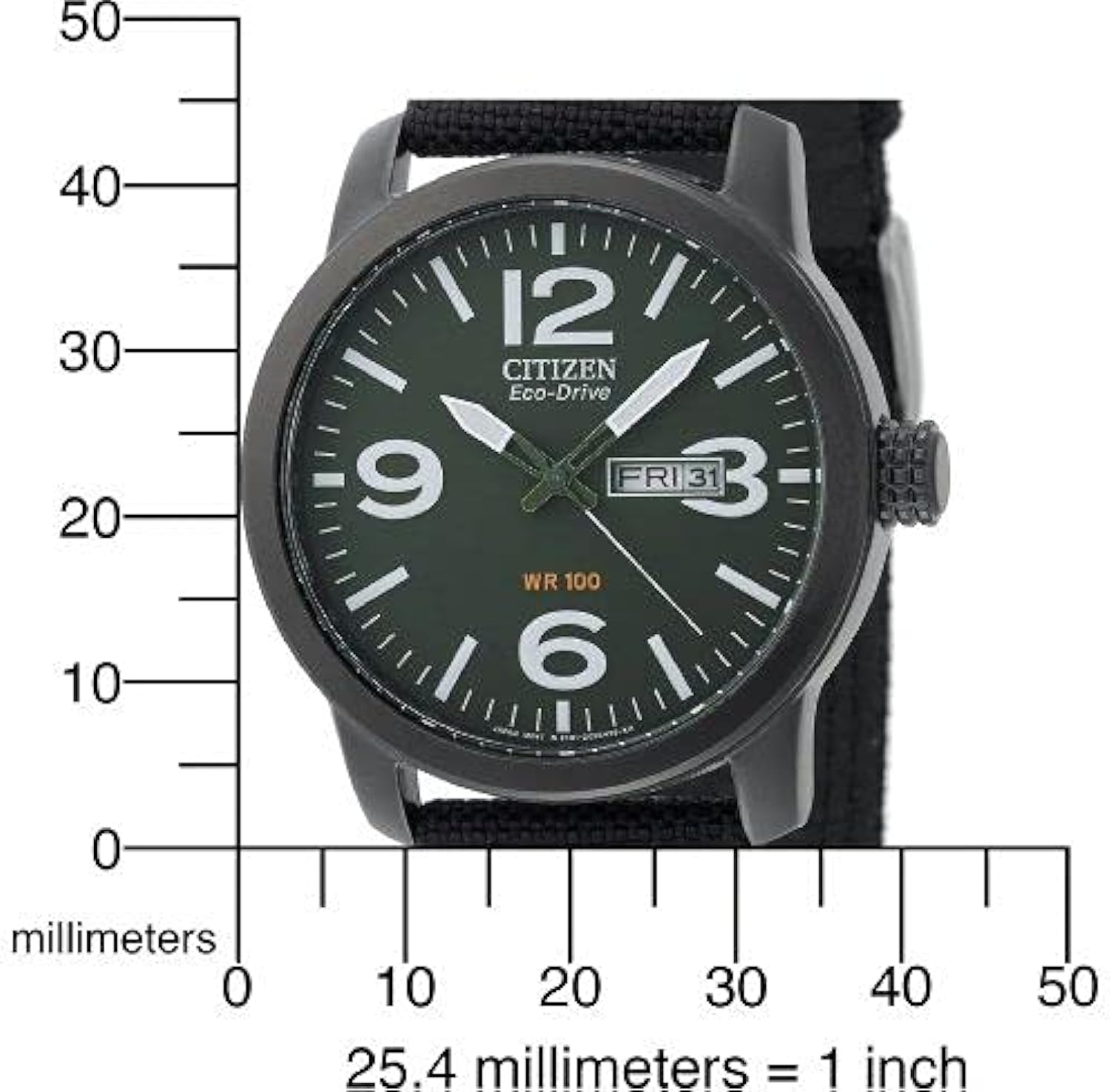 Citizen BM8475-00X Round Casual Watch For Men With Cloth Strap - Black