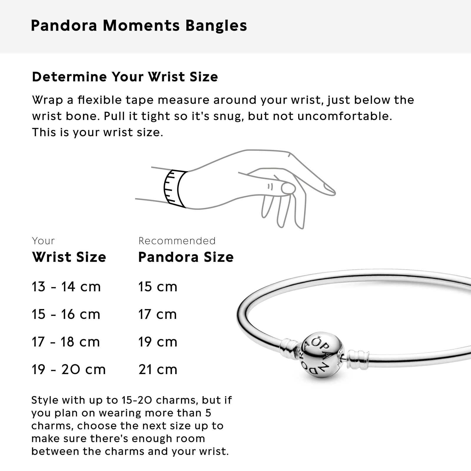 PANDORA Silver Bangle Bracelet