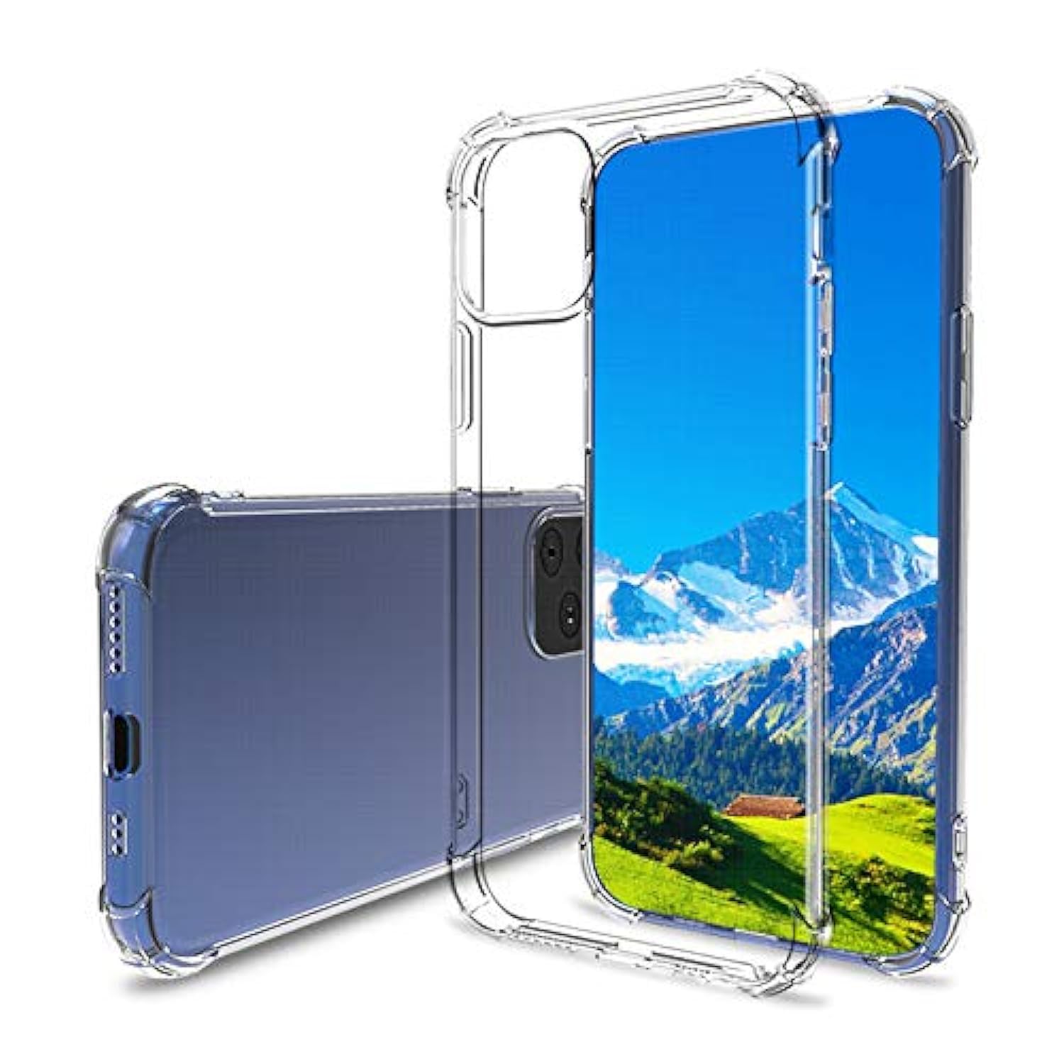 AJEZDONG uses tpu material to make fashionable large hole transparent smart phone case, suitable for iphone14plus