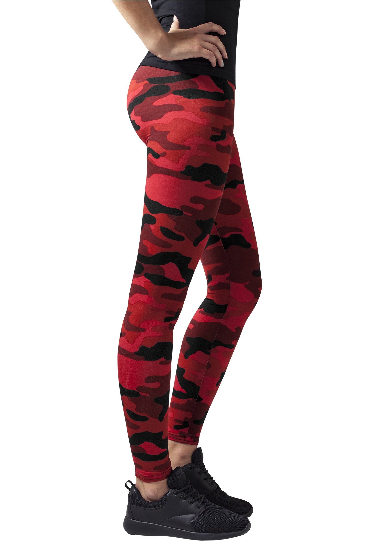 Urban Classics Women Camouflage Leggings Comfortable Sport Pants, Stretchy Workout Trousers with Military Print, Regular Skinny Fit (pack of 1)