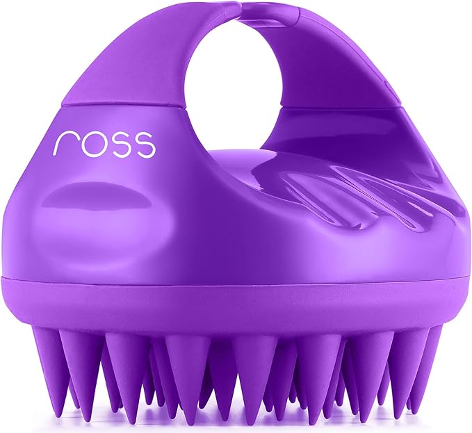 Ross Hair Scalp Massager Shampoo Brush with Soft Silicone Bristles