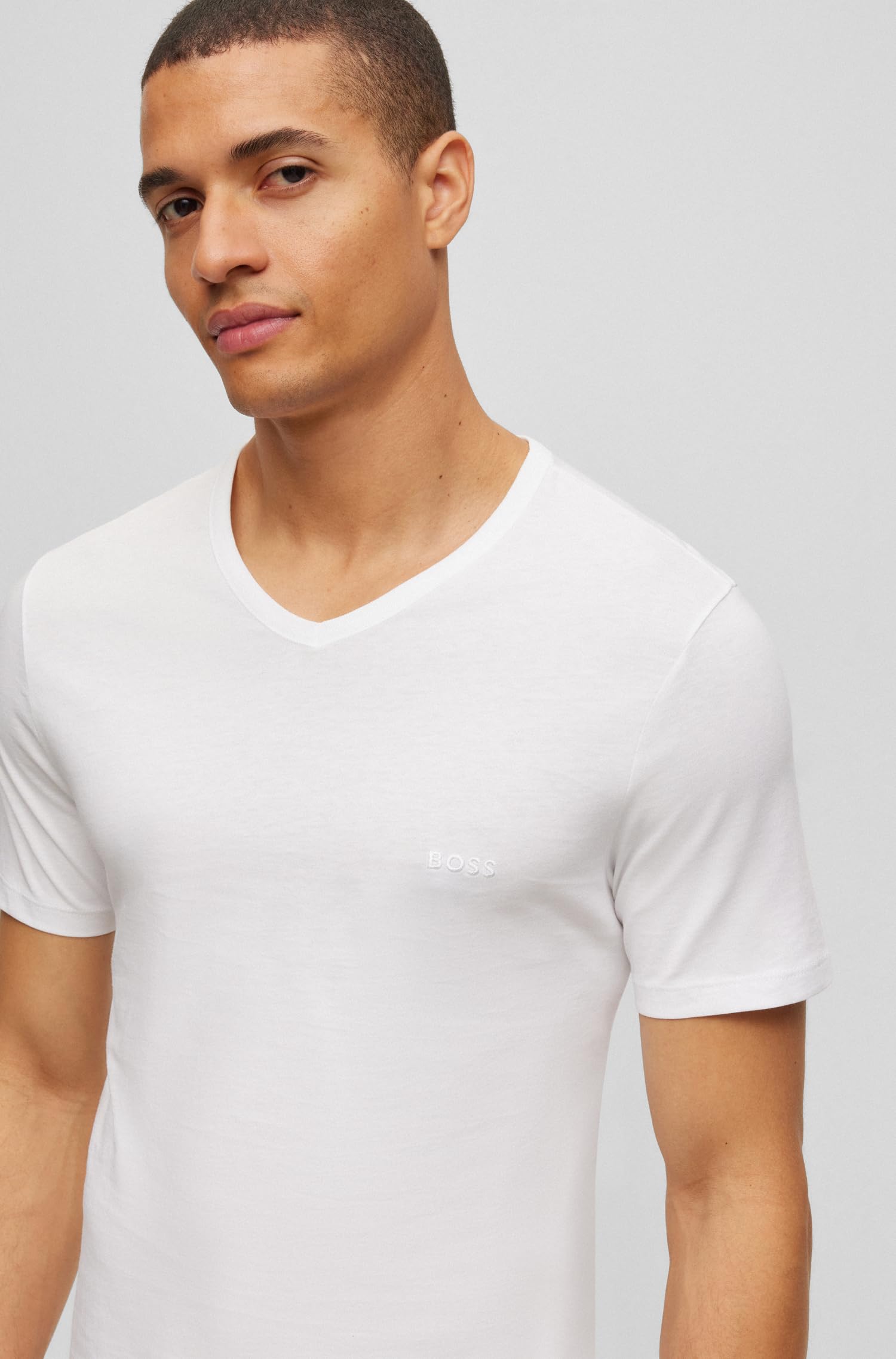 BOSS Men's 3-Pack V Neck Jersey T-Shirts
