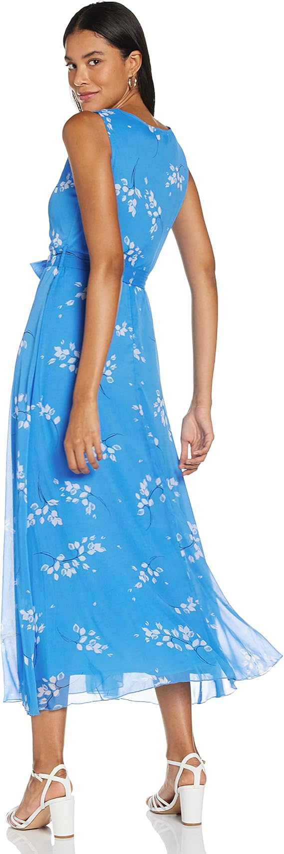 styleville.in womens Styleville.in Women's Flared printed maxi dress with waist tie up Fit And Flare