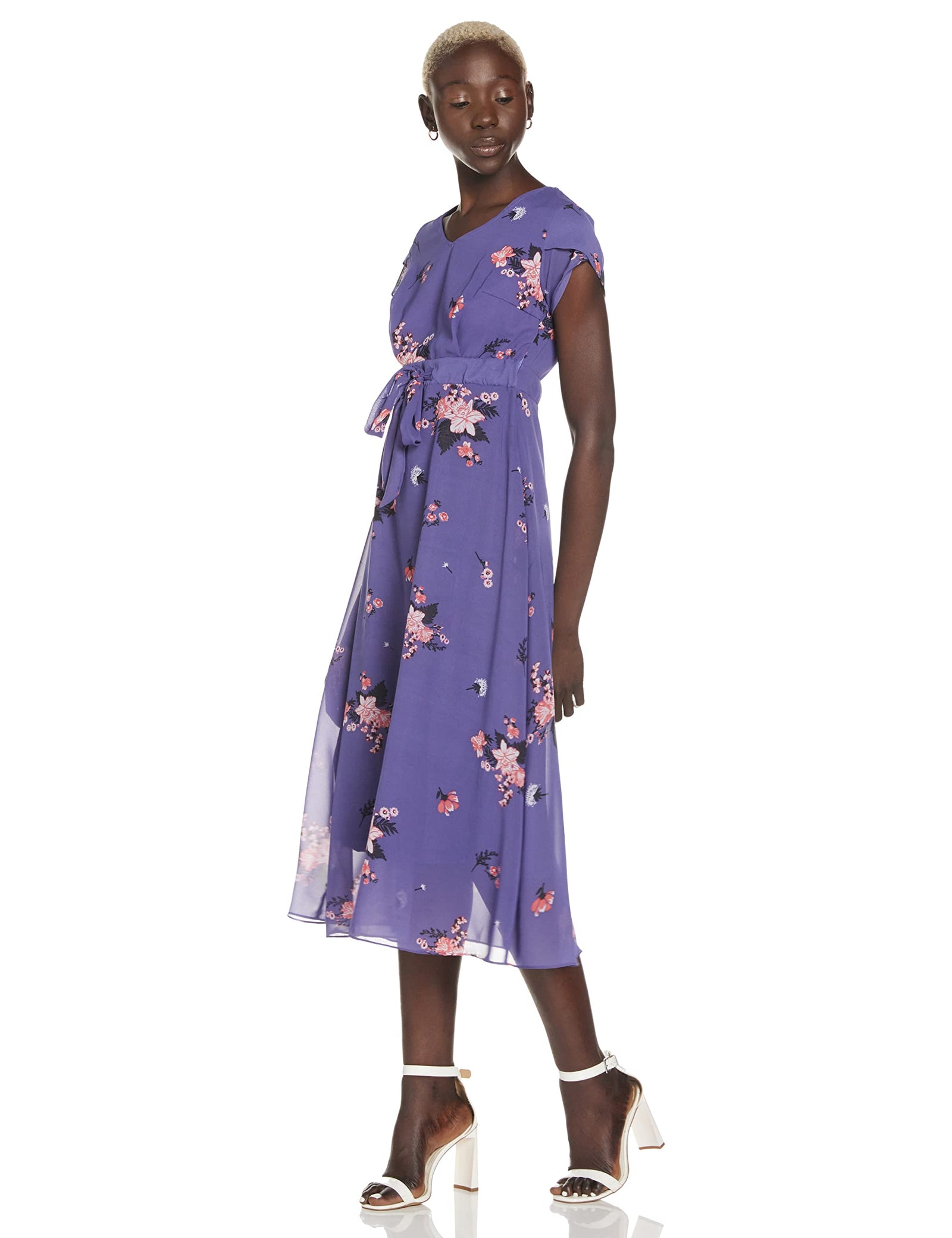 Miss Olive Women's Georgette Shift Midi Dress