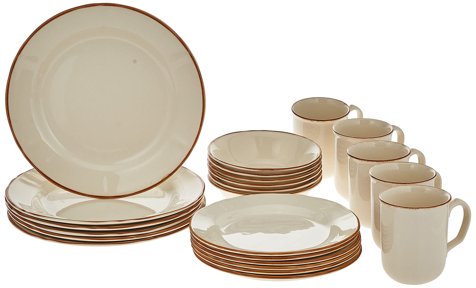 Claytan Crafted Ring Dinner Set 23 pcs