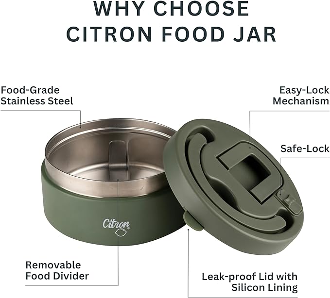 Citron Vacuum Insulated Food Jar - 400 ML