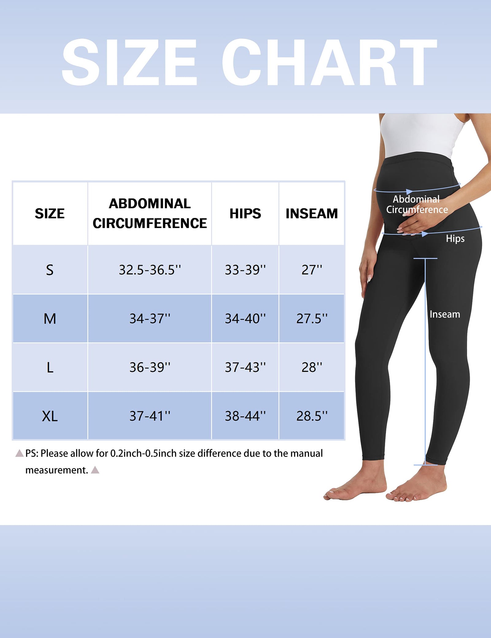 Buttergene Women's Maternity Leggings over the Belly Pregnancy Active Wear Workout Yoga Tights Pants