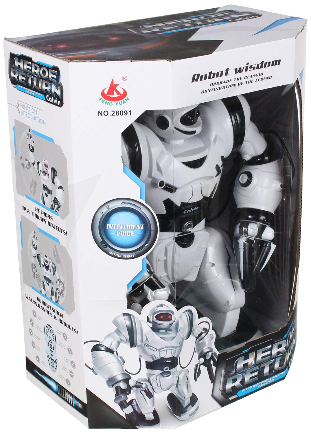 Feng Yuan 28091 Heroe Return Calvin Robot - White And Black