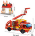 City Fire Rescue Sprinkler with Gas Station Firefighter Building Set - STEM Firefighting Truck Model & Creative Gift for Kids 6-12, 328 Pieces 🚒