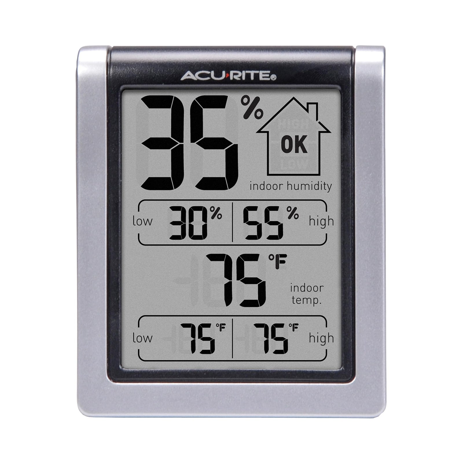 Acurite 00613 Digital Hygrometer & Indoor Thermometer Pre-Calibrated Humidity Gauge, 3